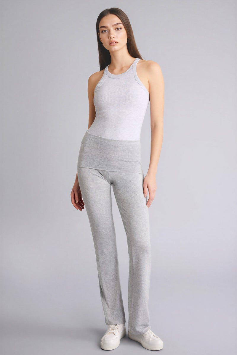 DeFacto Grey Woman Flare Fit Leggings Casual - Image 2